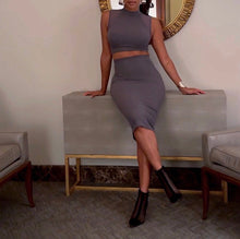 Load image into Gallery viewer, Smokey Grey Skirt Set
