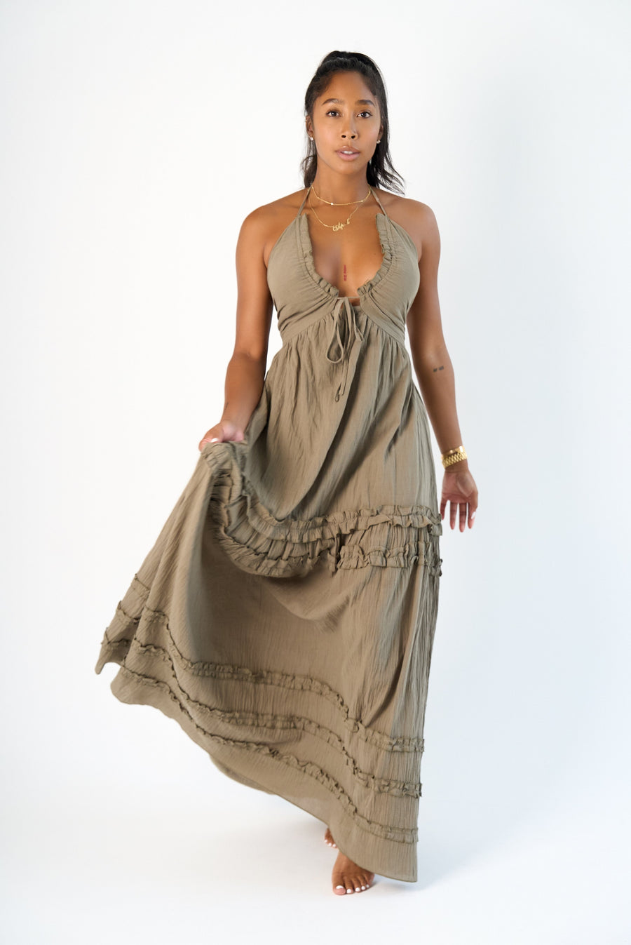 Buy Women Ruffle Maxi dress