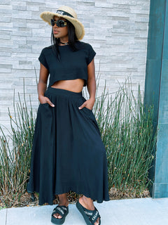 Skirt and Crop Top Set