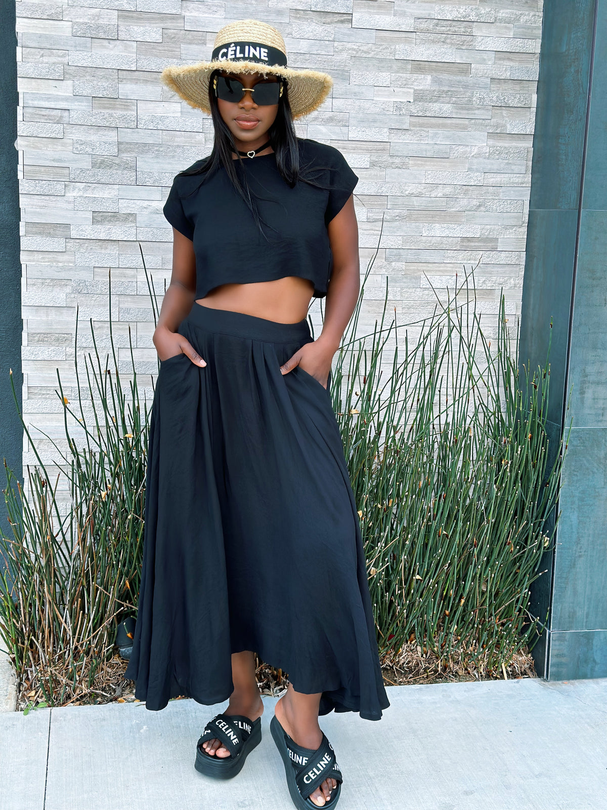 Skirt and Crop Top Set
