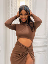 Load image into Gallery viewer, Cutout Detailed Split Thigh Dress
