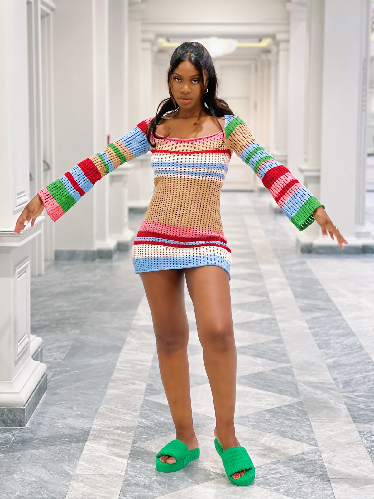 Crochet Mini Dress